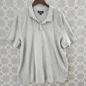 Express Short Sleeve Gray Polo Men's Shirt XXL